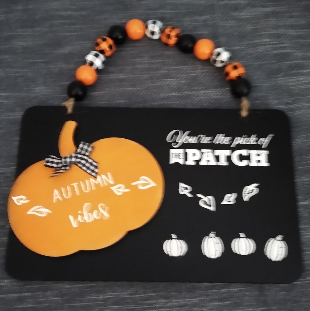 Autumn hanging sign chalk couture